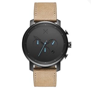 Brand New MVMT Chrono Gun Metal/Leather Watch